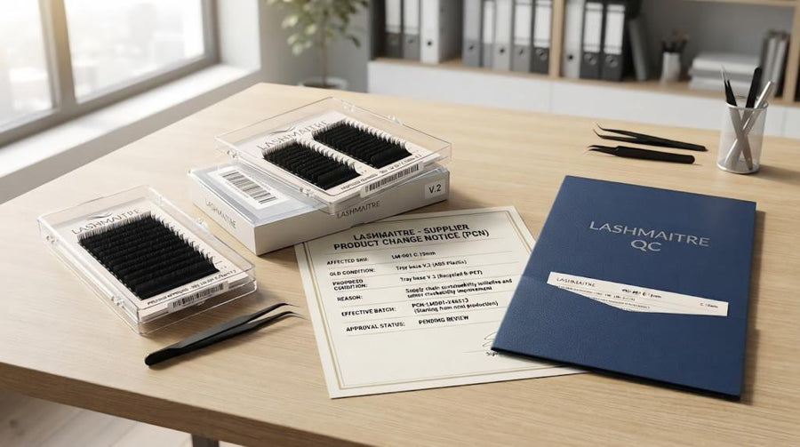 LASHMAITRE narrow and wide premade fan trays for coverage comparison