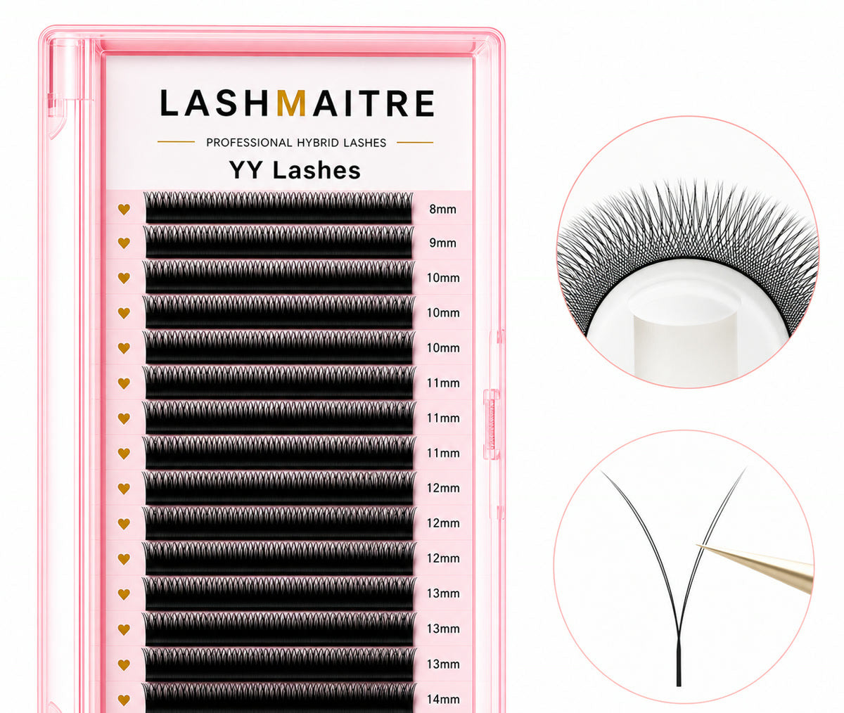 LASHMAITRE 0.07mm YY lash extension tray and split-fiber structure