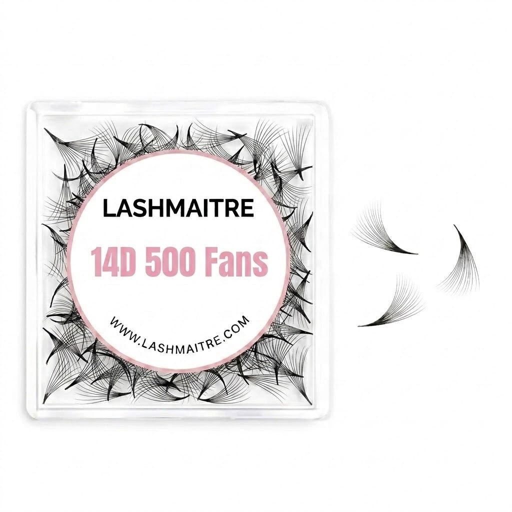 LASHMAITRE 14D Loose Premade Fans - Pointy Base 500 Fans main product photo