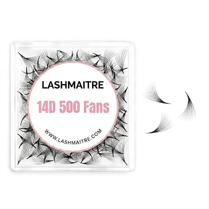 LASHMAITRE 14D Loose Premade Fans - Pointy Base 500 Fans main product photo
