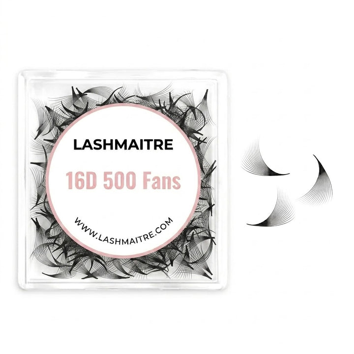 LASHMAITRE 16D Loose Premade Fans - Pointy Base 500 Fans main product photo