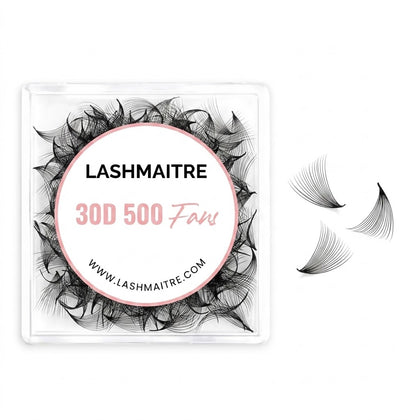 LASHMAITRE 30D Loose Premade Fans - Pointy Base 500 Fans main product photo