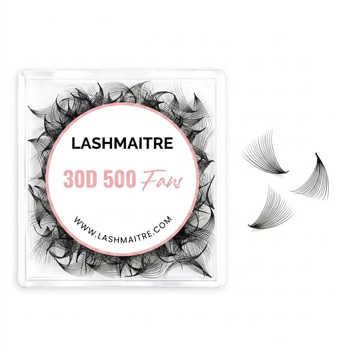 LASHMAITRE 30D Loose Premade Fans - Pointy Base 500 Fans main product photo