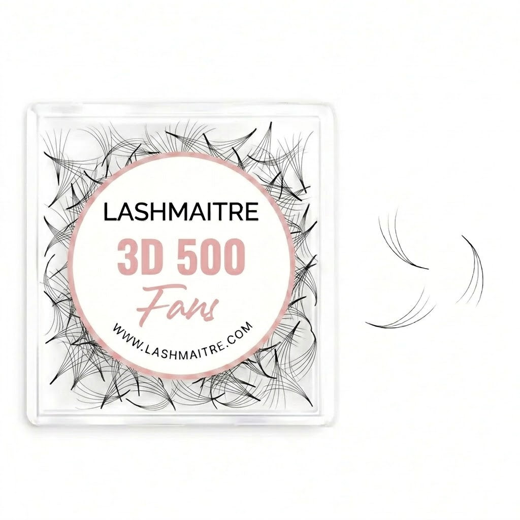 LASHMAITRE 3D 0.07mm Loose Premade Fans - 500 Fans main product photo