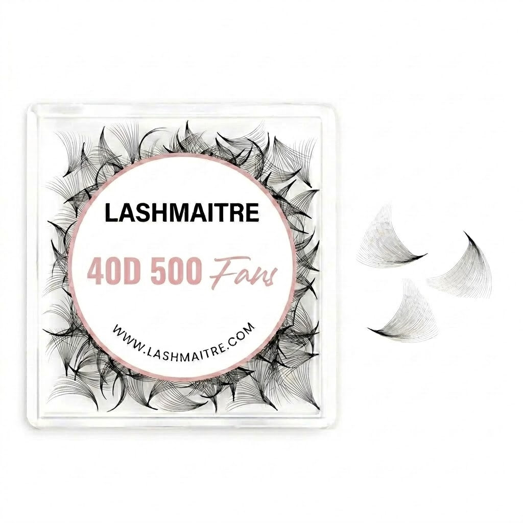 LASHMAITRE 40D Loose Premade Fans - Pointy Base 500 Fans main product photo