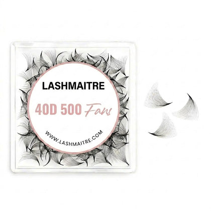 LASHMAITRE 40D Loose Premade Fans - Pointy Base 500 Fans main product photo
