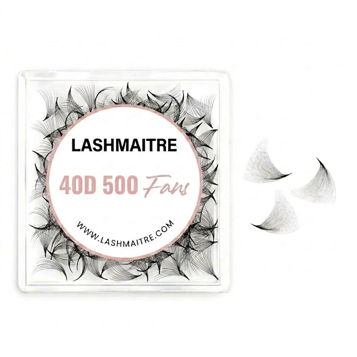 LASHMAITRE 40D Loose Premade Fans - Pointy Base 500 Fans main product photo