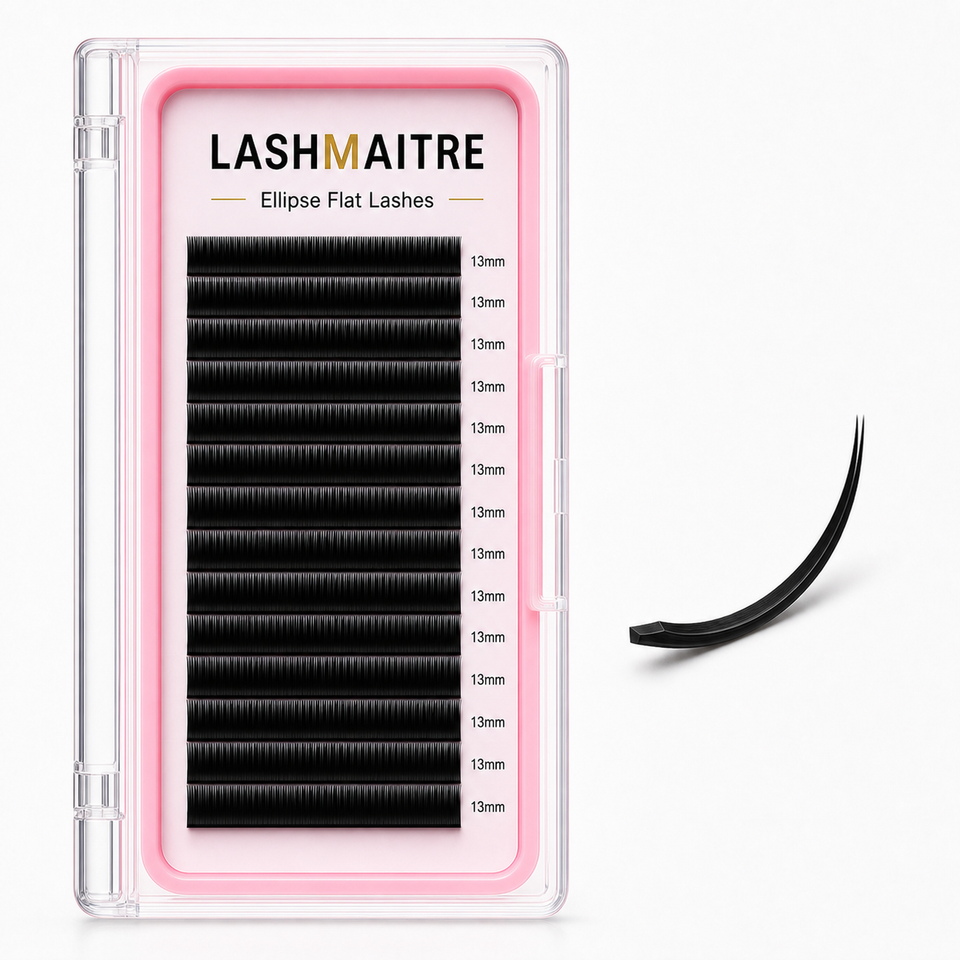 LASHMAITRE ellipse flat lash tray with 13mm fibers