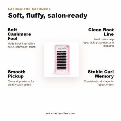 LASHMAITRE Cashmere Volume Lash Trays - LD Curl cashmere lash product benefits