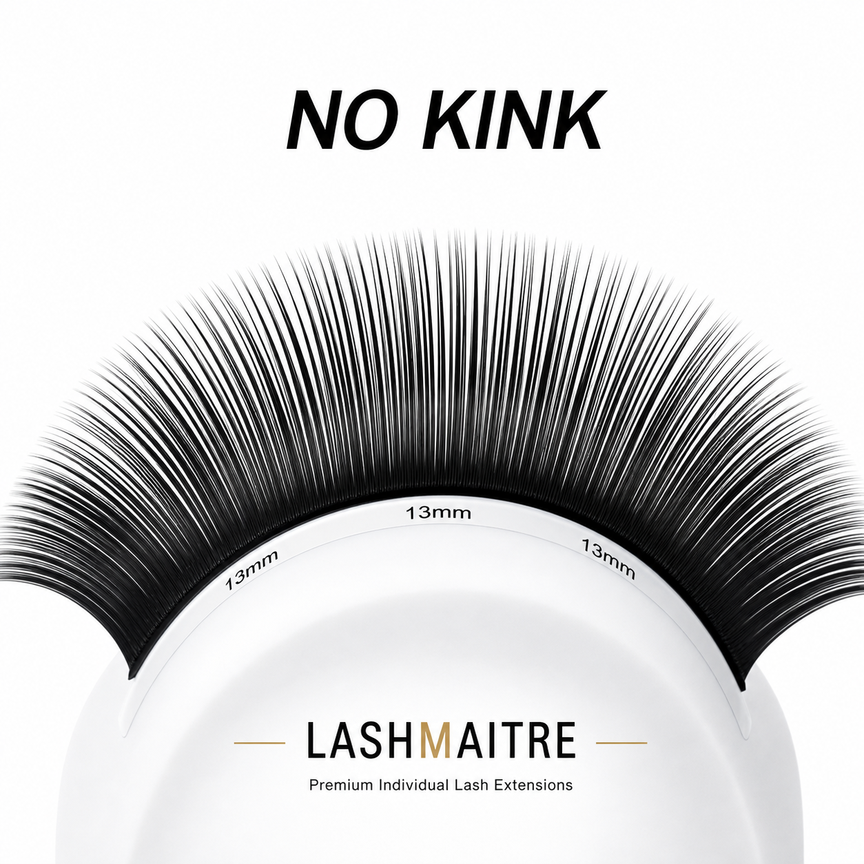 Smooth special curl lash extension base designed without a visible kink